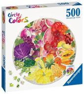 Puzzle rond 500 pièces - Fruits et légumes