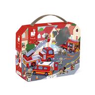 Valisette puzzle Pompiers