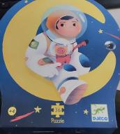 Puzzle Silhouette : Un astronaute dans la lune