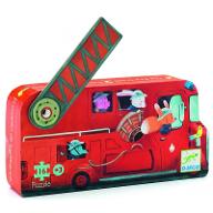 Le  camion de pompiers : Puzzle silhouette